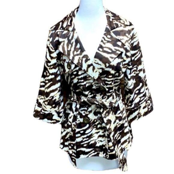 Appraisal Brown/Cream Double Breasted Trench - Picture 1 of 10